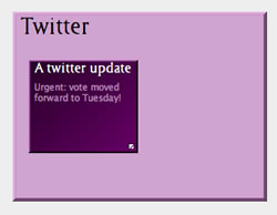 Email and Twitter from Tinderbox